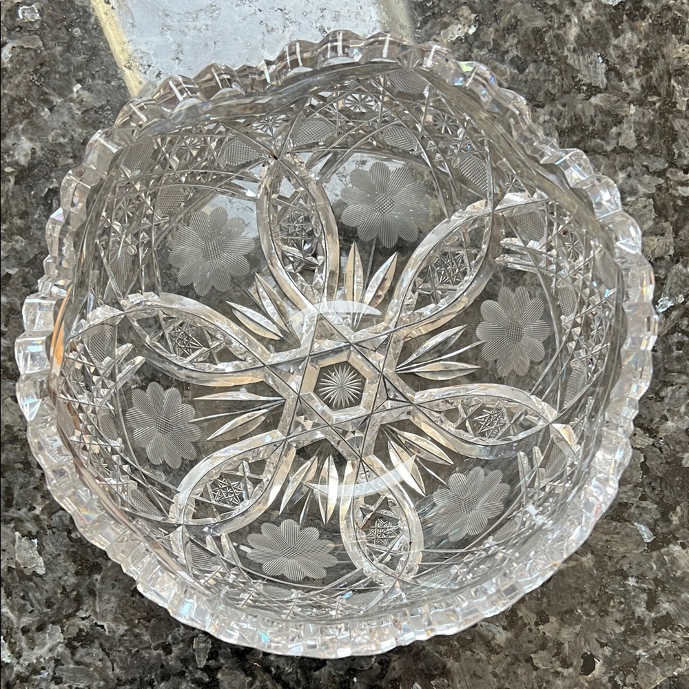 Elegant Crystal Glass Bowl